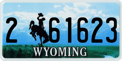 WY license plate 261623