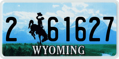 WY license plate 261627