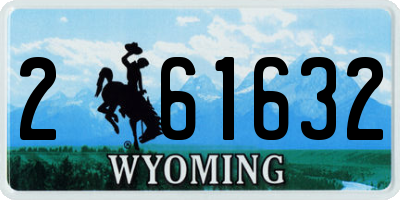 WY license plate 261632