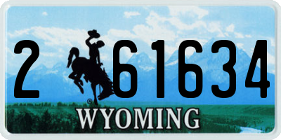 WY license plate 261634