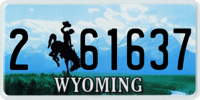 WY license plate 261637
