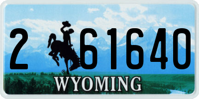 WY license plate 261640