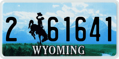 WY license plate 261641