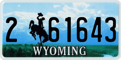 WY license plate 261643