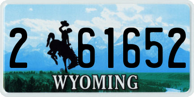 WY license plate 261652