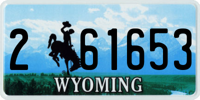 WY license plate 261653