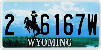 WY license plate 26167W