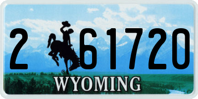 WY license plate 261720