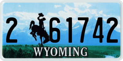 WY license plate 261742