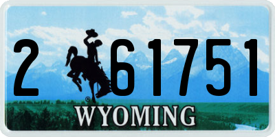 WY license plate 261751
