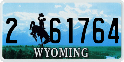 WY license plate 261764