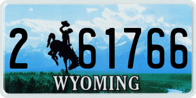 WY license plate 261766
