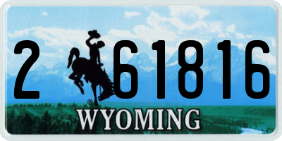 WY license plate 261816