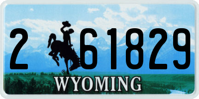 WY license plate 261829