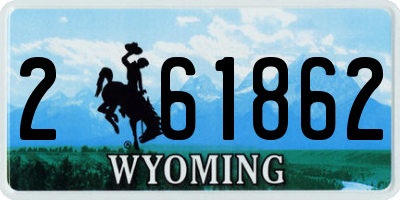 WY license plate 261862