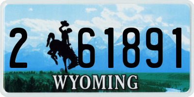 WY license plate 261891