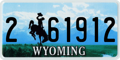 WY license plate 261912
