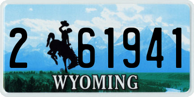 WY license plate 261941