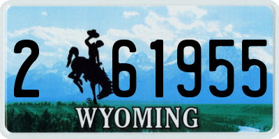 WY license plate 261955