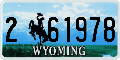 WY license plate 261978