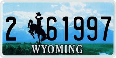 WY license plate 261997