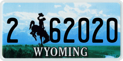 WY license plate 262020
