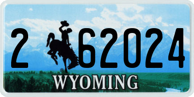 WY license plate 262024