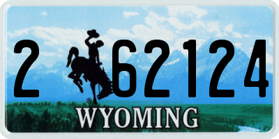 WY license plate 262124