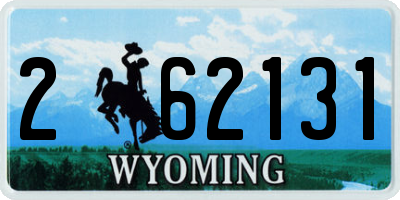 WY license plate 262131