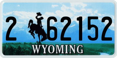 WY license plate 262152
