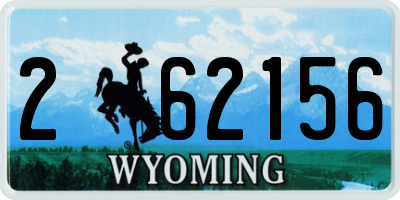 WY license plate 262156
