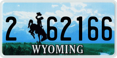 WY license plate 262166