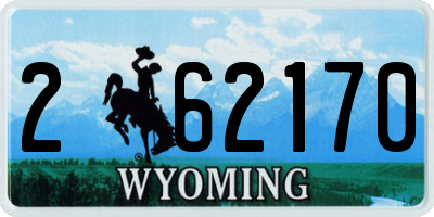 WY license plate 262170