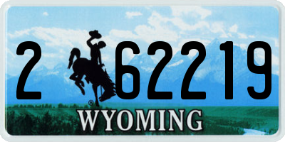 WY license plate 262219