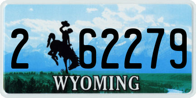 WY license plate 262279