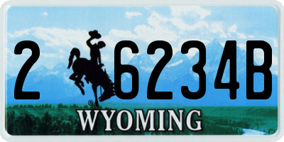 WY license plate 26234B