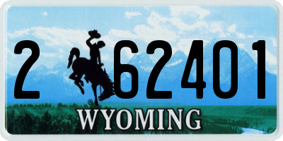 WY license plate 262401