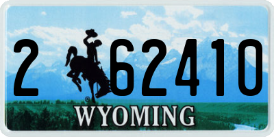 WY license plate 262410
