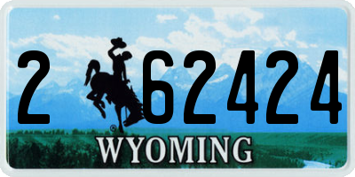 WY license plate 262424