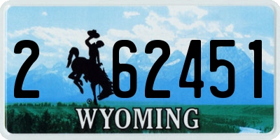 WY license plate 262451