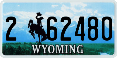 WY license plate 262480