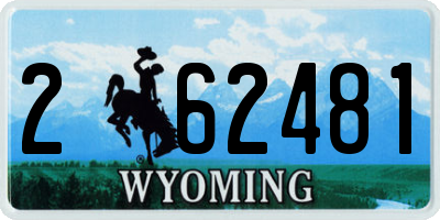 WY license plate 262481