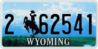WY license plate 262541