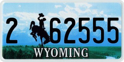 WY license plate 262555