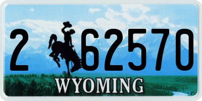 WY license plate 262570