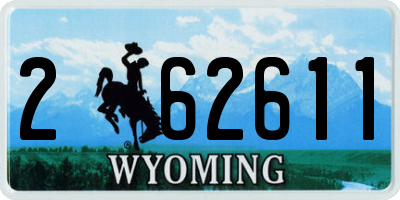WY license plate 262611
