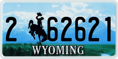 WY license plate 262621