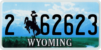 WY license plate 262623