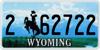 WY license plate 262722