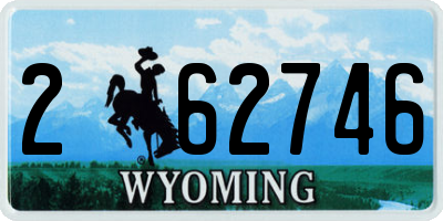 WY license plate 262746